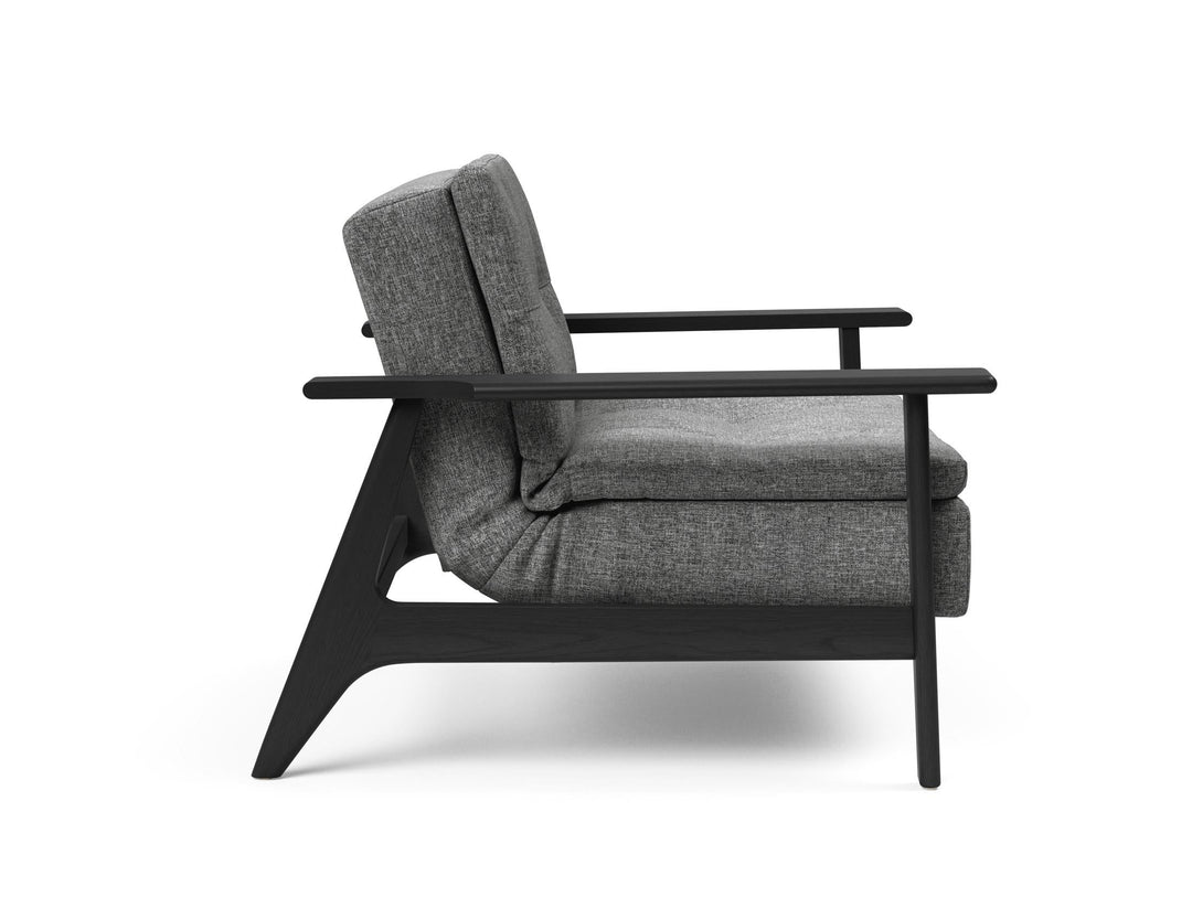The Decorators: Fotoliu recliner Dublexo Frej Smoked Oak Twist Charcoal 115x90cm