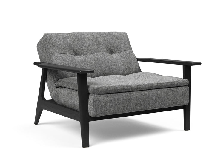 The Decorators: Fotoliu recliner Dublexo Frej Smoked Oak Twist Charcoal 115x90cm