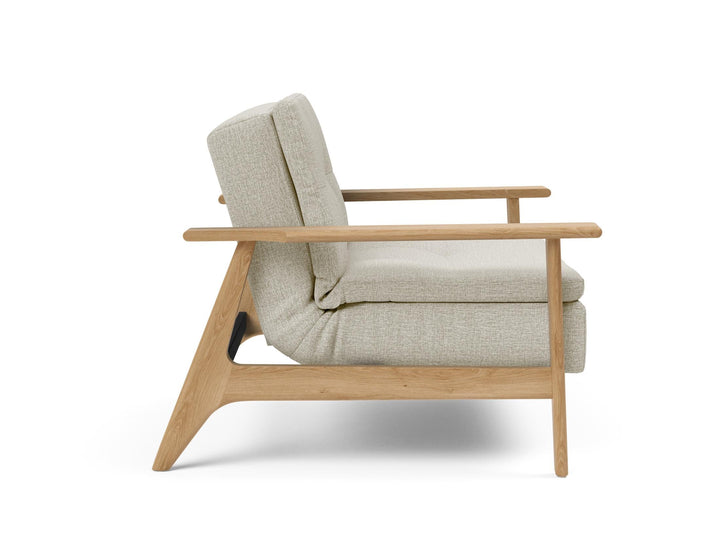 The Decorators: Fotoliu recliner Dublexo Frej Oak Mixed Dance Natural 115x90cm