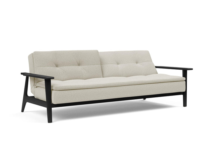 The Decorators: Canapea extensibila Dublexo Frej Smoked Oak Mixed Dance Natural 115x210cm