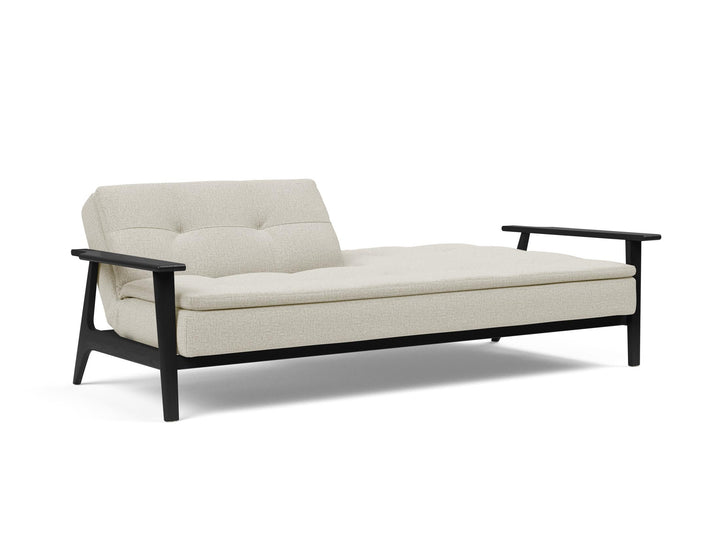 The Decorators: Canapea extensibila Dublexo Frej Smoked Oak Mixed Dance Natural 115x210cm