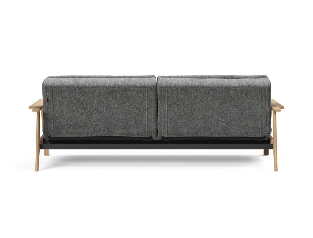 The Decorators: Canapea extensibila Dublexo Frej Oak Twist Charcoal 115x210cm