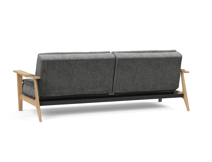 The Decorators: Canapea extensibila Dublexo Frej Oak Twist Charcoal 115x210cm