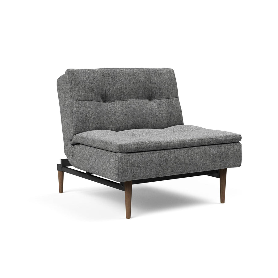 The Decorators: Fotoliu recliner Dublexo Styletto Dark Wood Twist Charcoal