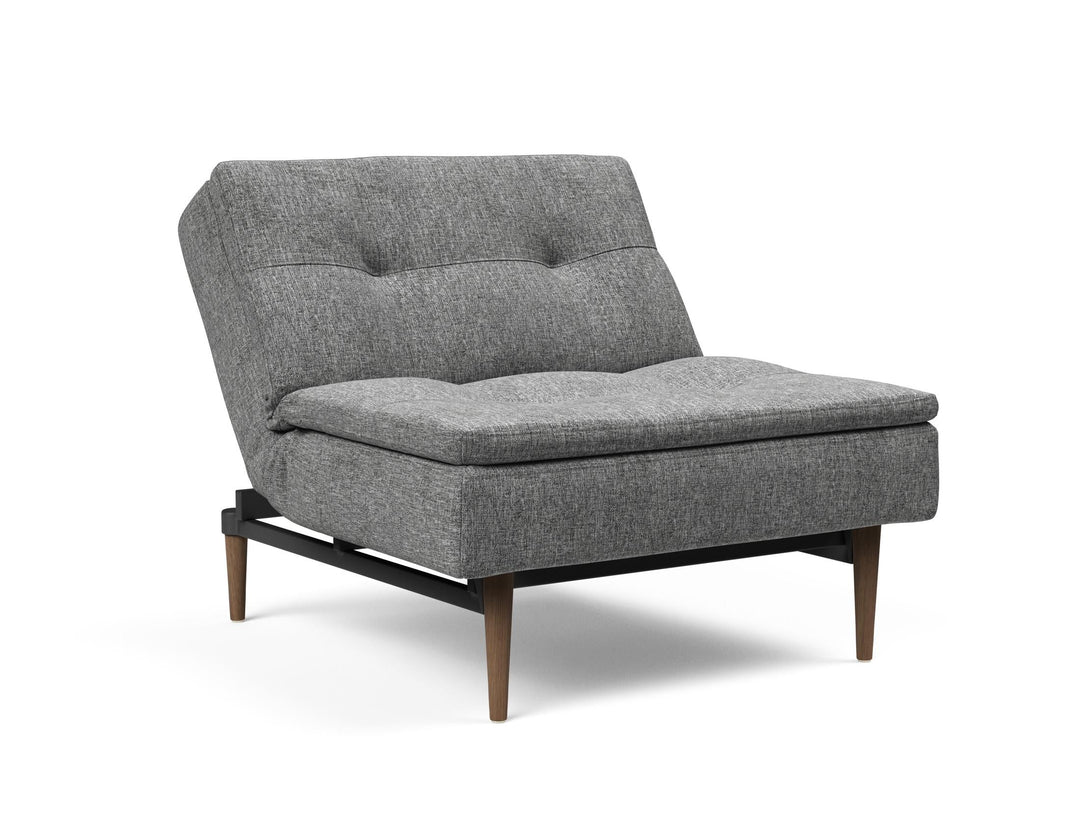 The Decorators: Fotoliu recliner Dublexo Styletto Dark Wood Twist Charcoal