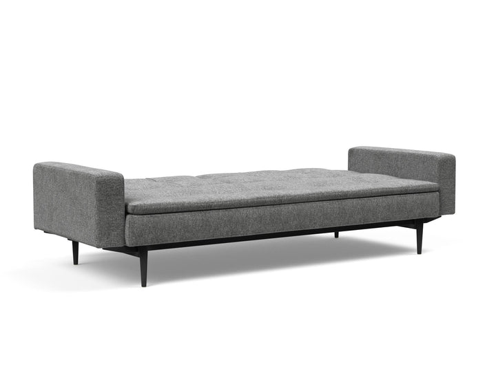 The Decorators: Canapea extensibila cu brate Dublexo Styletto Black Wood Twist Charcoal 115x210cm