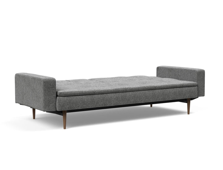 The Decorators: Canapea extensibila cu brate Dublexo Styletto Dark Wood Twist Charcoal 115x210cm