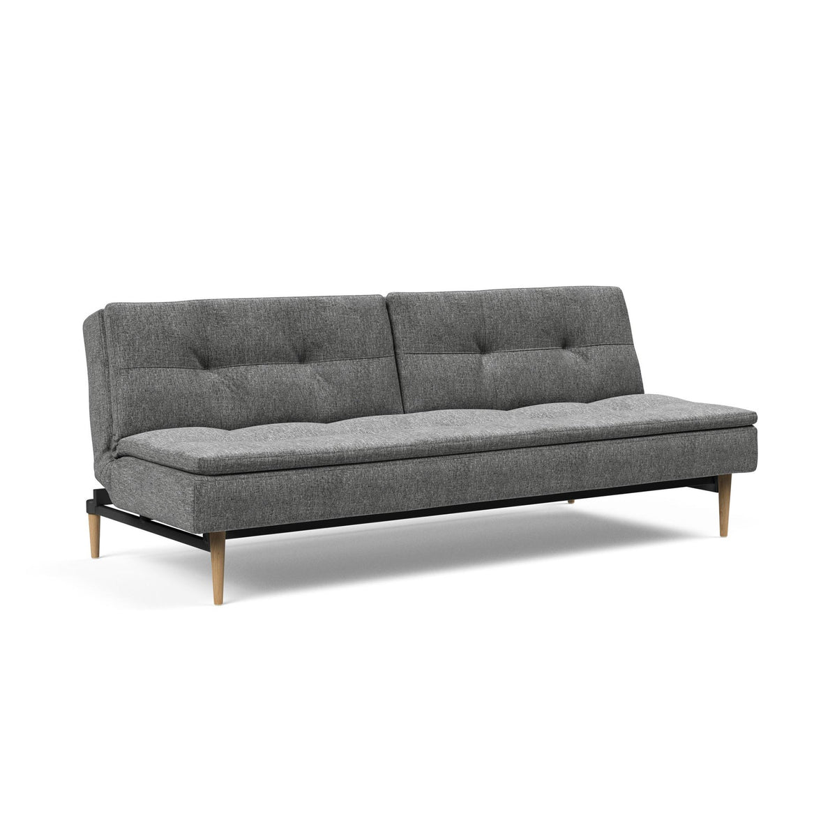 Canapea extensibila Dublexo Styletto Light Wood Twist Charcoal 115x210cm