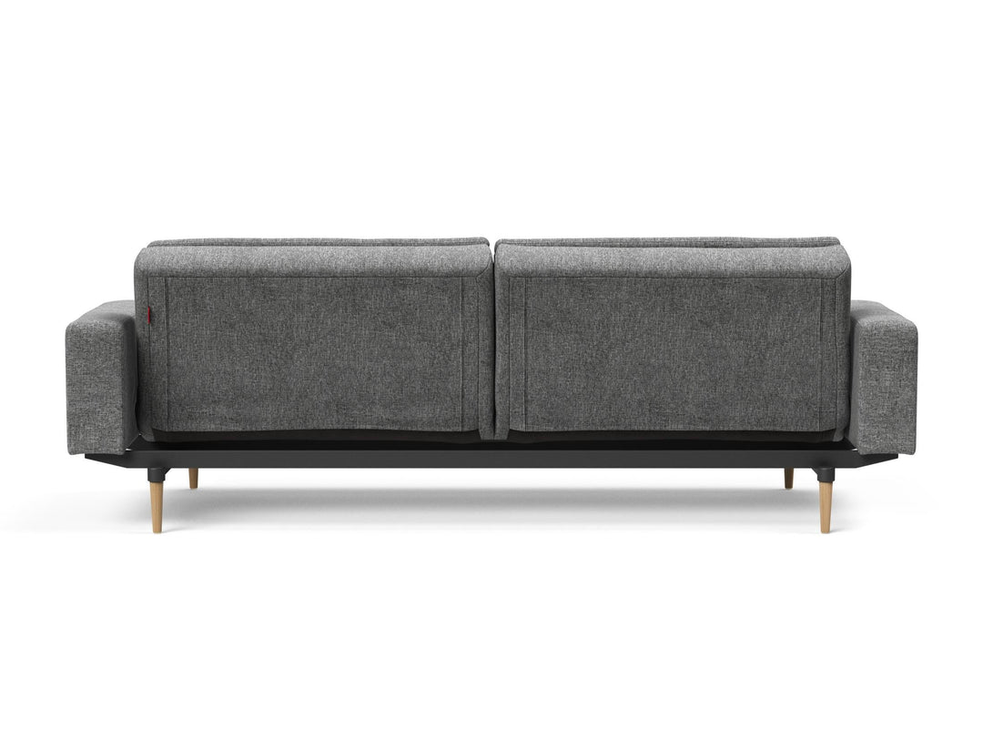 The Decorators: Canapea extensibila cu brate Dublexo Styletto Light Wood Twist Charcoal 115x210cm