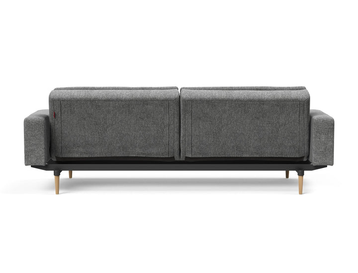 The Decorators: Canapea extensibila cu brate Dublexo Styletto Light Wood Twist Charcoal 115x210cm