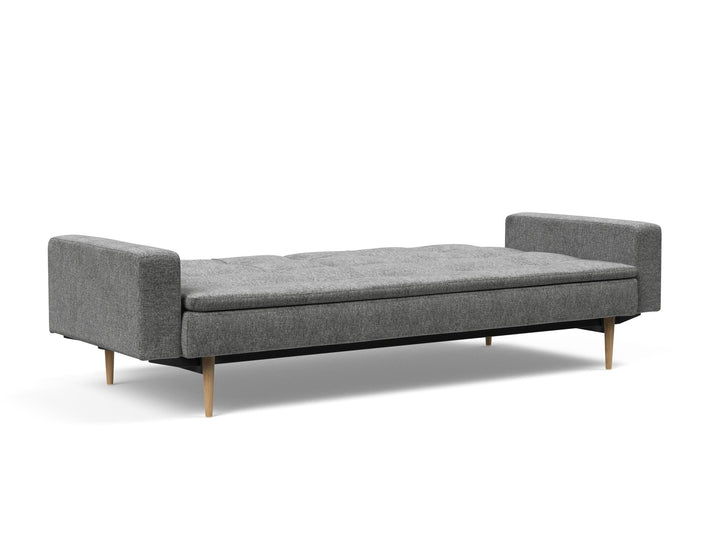 The Decorators: Canapea extensibila cu brate Dublexo Styletto Light Wood Twist Charcoal 115x210cm