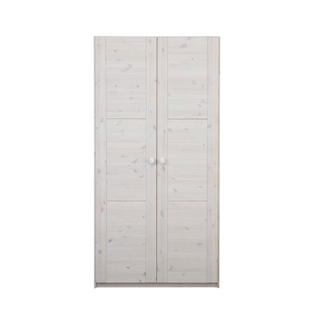 The Decorators: Dulap copii cu 2 usi, lemn de pin, white washed, 100x203 cm
