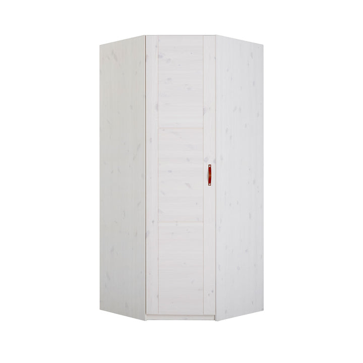 The Decorators: Dulap de colt, lemn de pin, alb, 89x203 cm