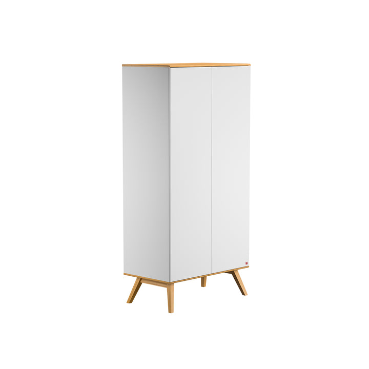 The Decorators: Dulap cu 2 usi VOX Baby Nature 100x207cm, alb/stejar