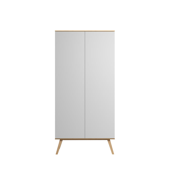 The Decorators: Dulap cu 2 usi VOX Baby Nature 100x207cm, alb/stejar