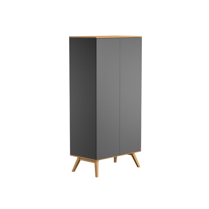 The Decorators: Dulap cu 2 usi VOX Baby Nature 100x207cm, gri/stejar