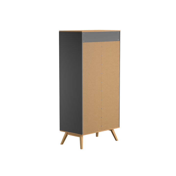 The Decorators: Dulap cu 2 usi VOX Baby Nature 100x207cm, gri/stejar