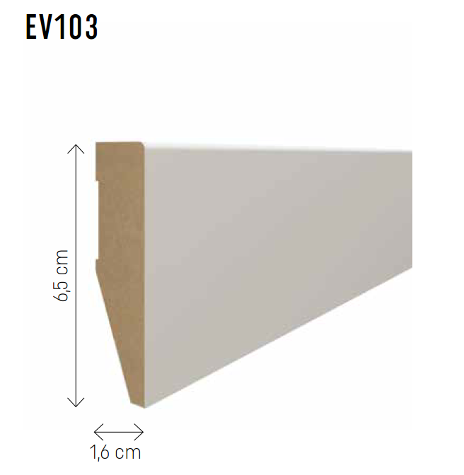 The Decorators: Plinta Evera 65 Gri EV103, 1 buc