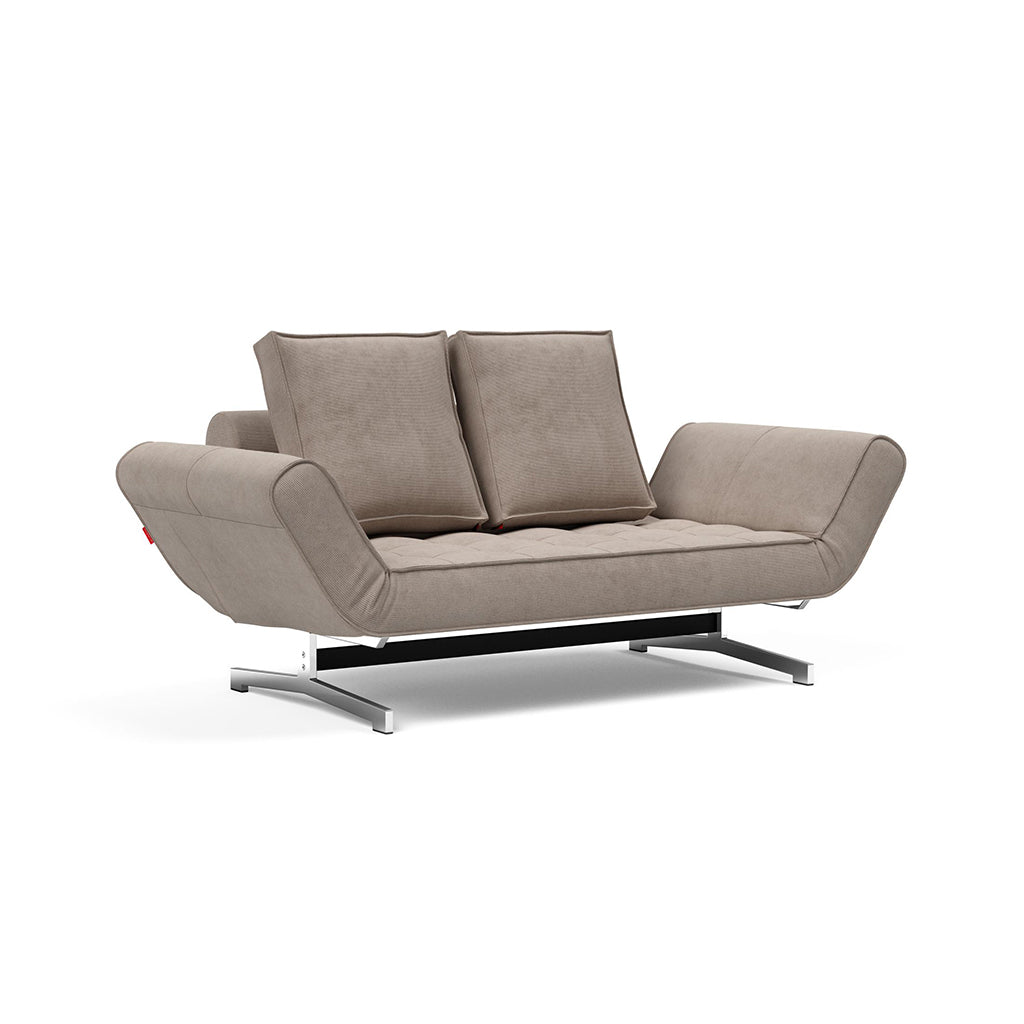 Canapea extensibila Ghia Chrome Cordufine Beige 80x210 cm