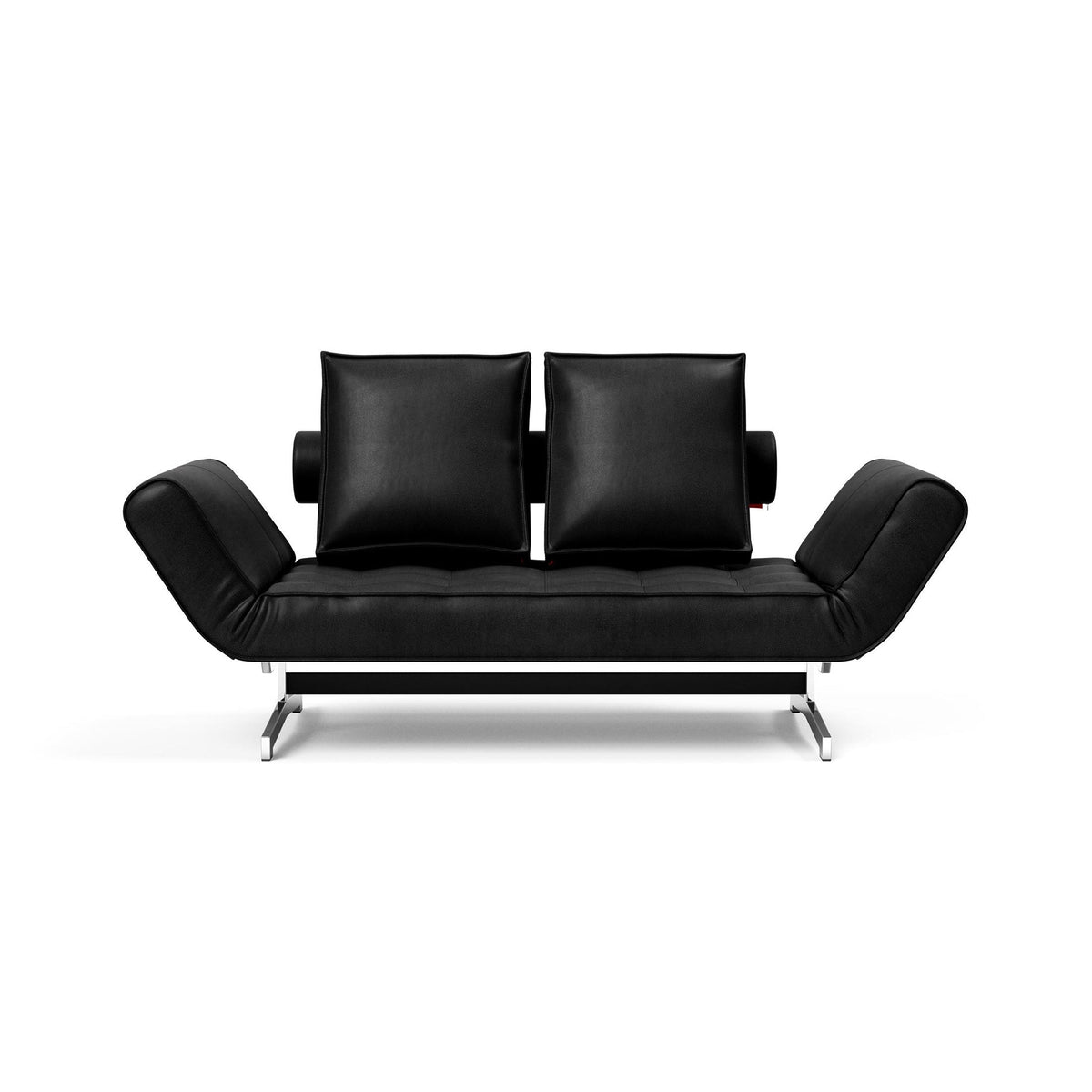Canapea extensibila Ghia Chrome Faunal Black 80x210 cm