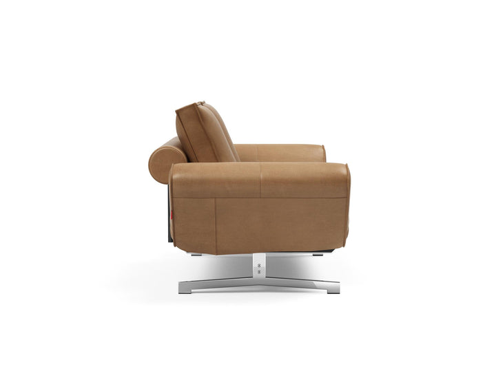 The Decorators: Canapea extensibila Ghia Chrome Faunal Brown 80x210 cm