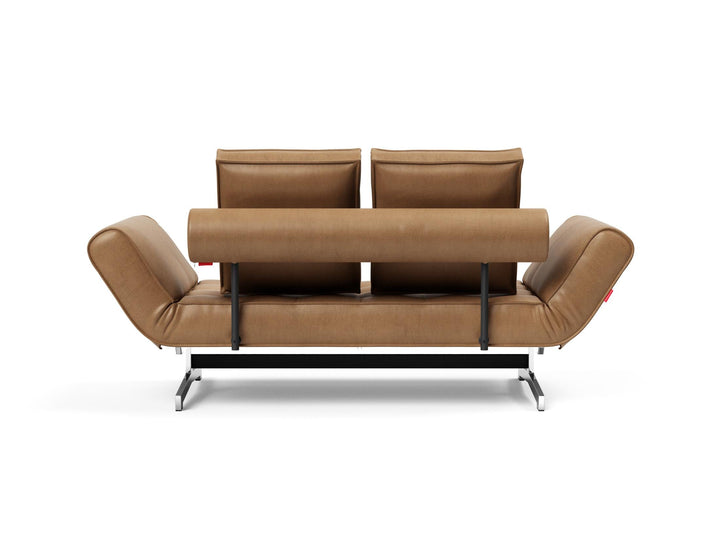 The Decorators: Canapea extensibila Ghia Chrome Faunal Brown 80x210 cm