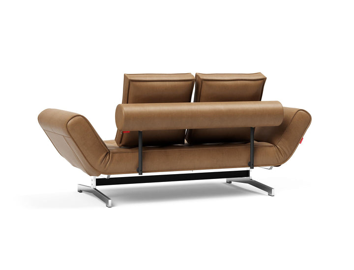 The Decorators: Canapea extensibila Ghia Chrome Faunal Brown 80x210 cm