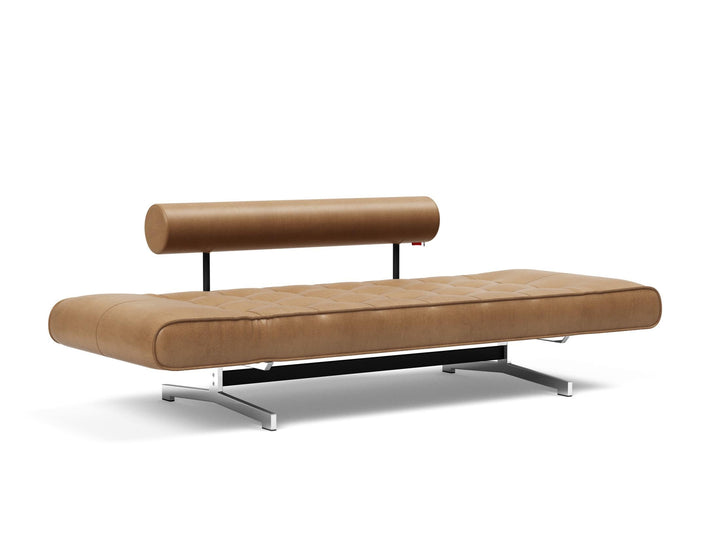 The Decorators: Canapea extensibila Ghia Chrome Faunal Brown 80x210 cm