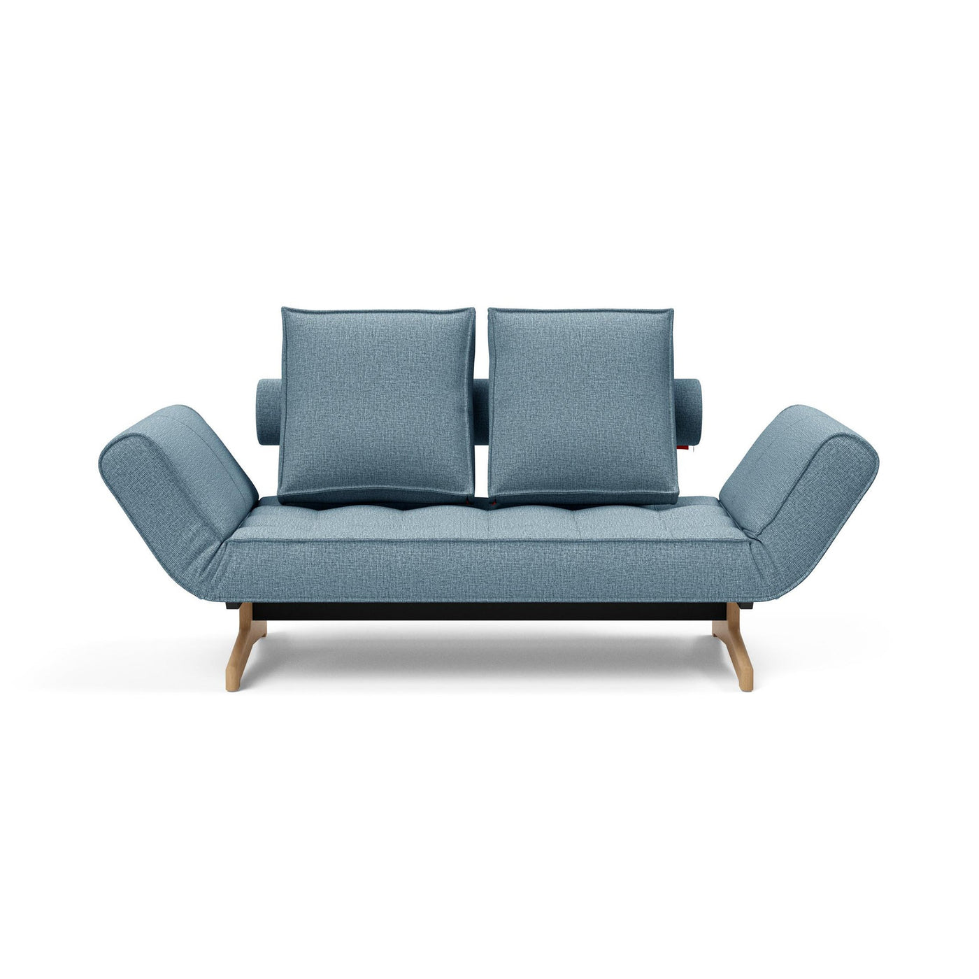Canapea extensibila Ghia Wood Mixed Dance Light Blue 80x210 cm
