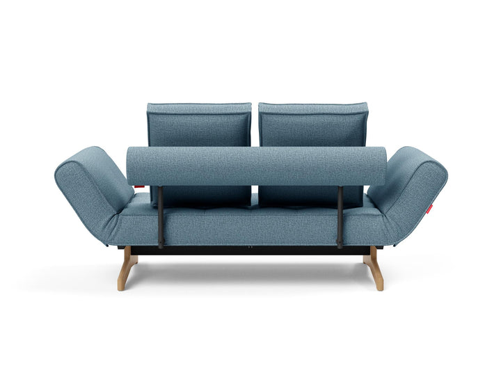 The Decorators: Canapea extensibila Ghia Wood Mixed Dance Light Blue 80x210 cm