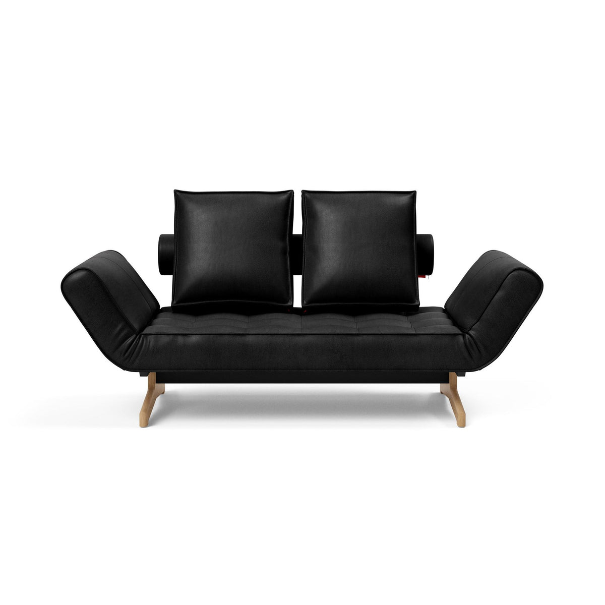 Canapea extensibila Ghia Wood Faunal Black 80x210 cm