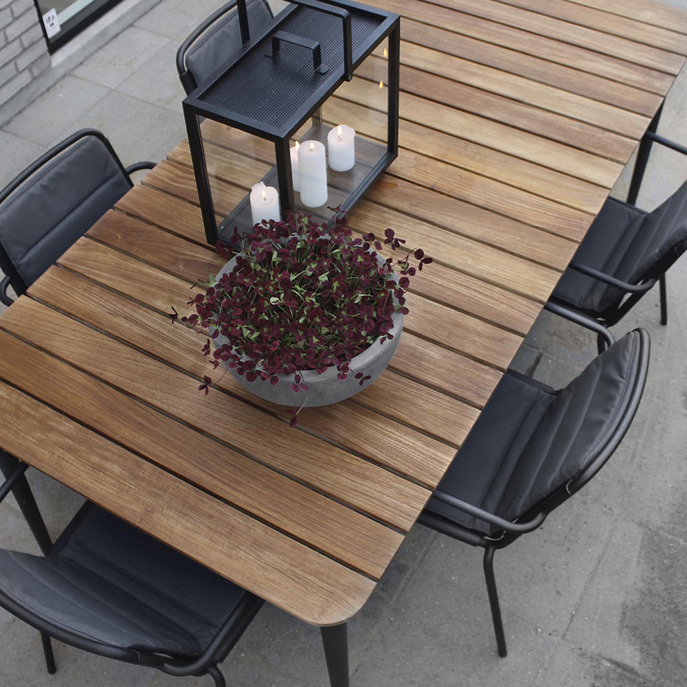 The Decorators: Masa de exterior Cane-line Core Teak/Taupe 274x90 cm