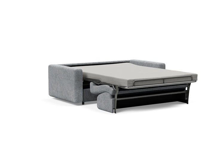 The Decorators: Canapea extensibila Killian Twist Granite, saltea Dual Mattress 140x195 cm
