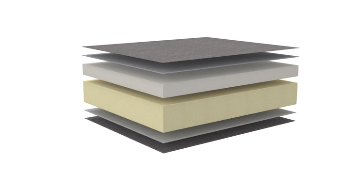 The Decorators: Canapea extensibila Killian Twist Granite, saltea Dual Mattress 160x195 cm
