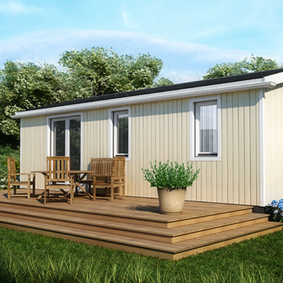 The Decorators: Lambriu pentru exterior siding vinil Vifront Unicolor Crem SV-05 (1 cutie/8,64 m2)