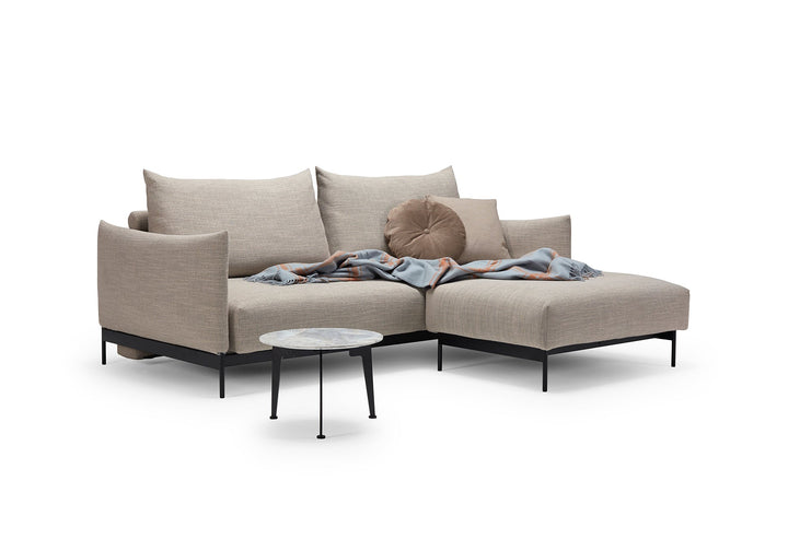 The Decorators: Canapea extensibila Malloy Kenya Gravel 150x200cm