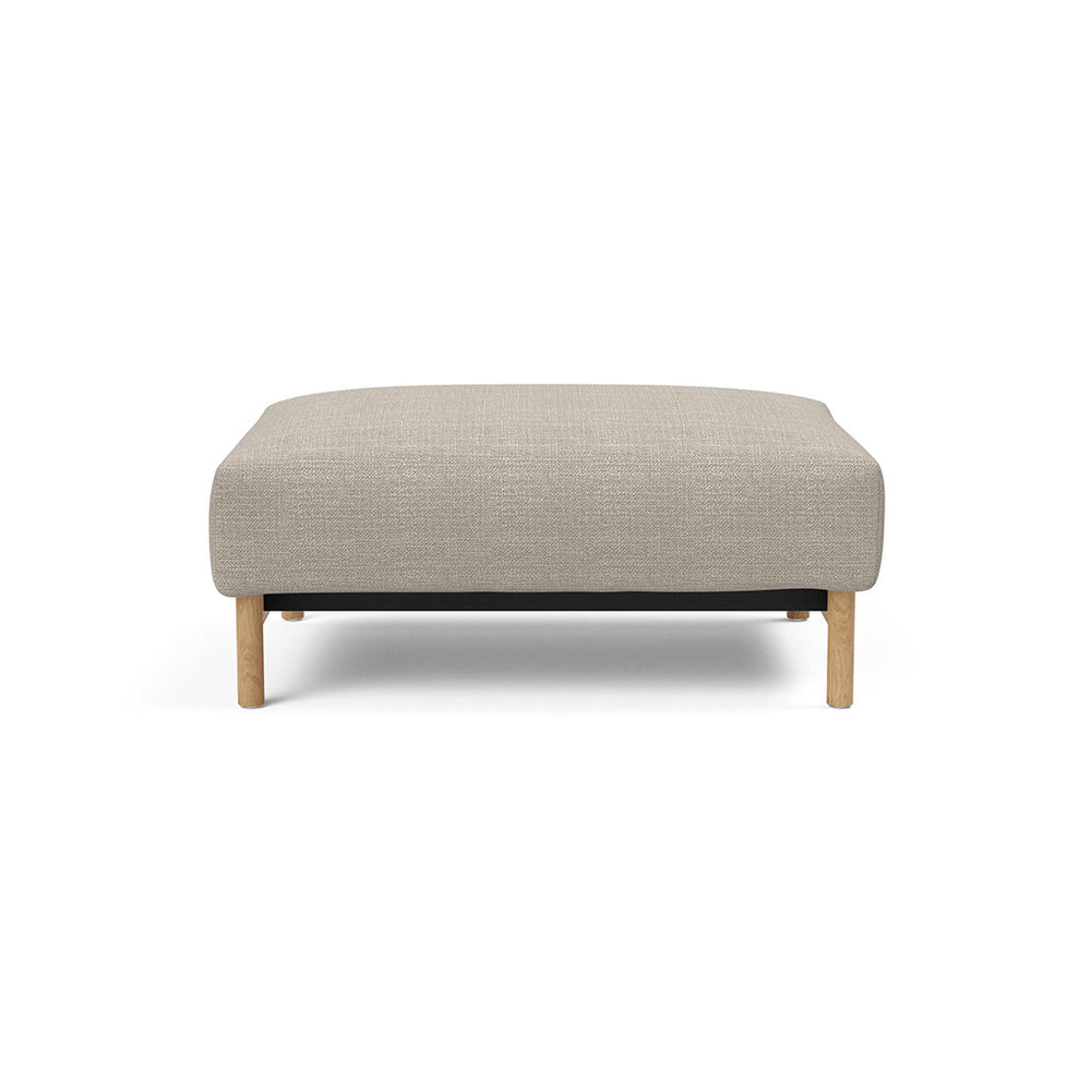 The Decorators: Taburet otoman Malloy Wood Kenya Gravel 75x100 cm