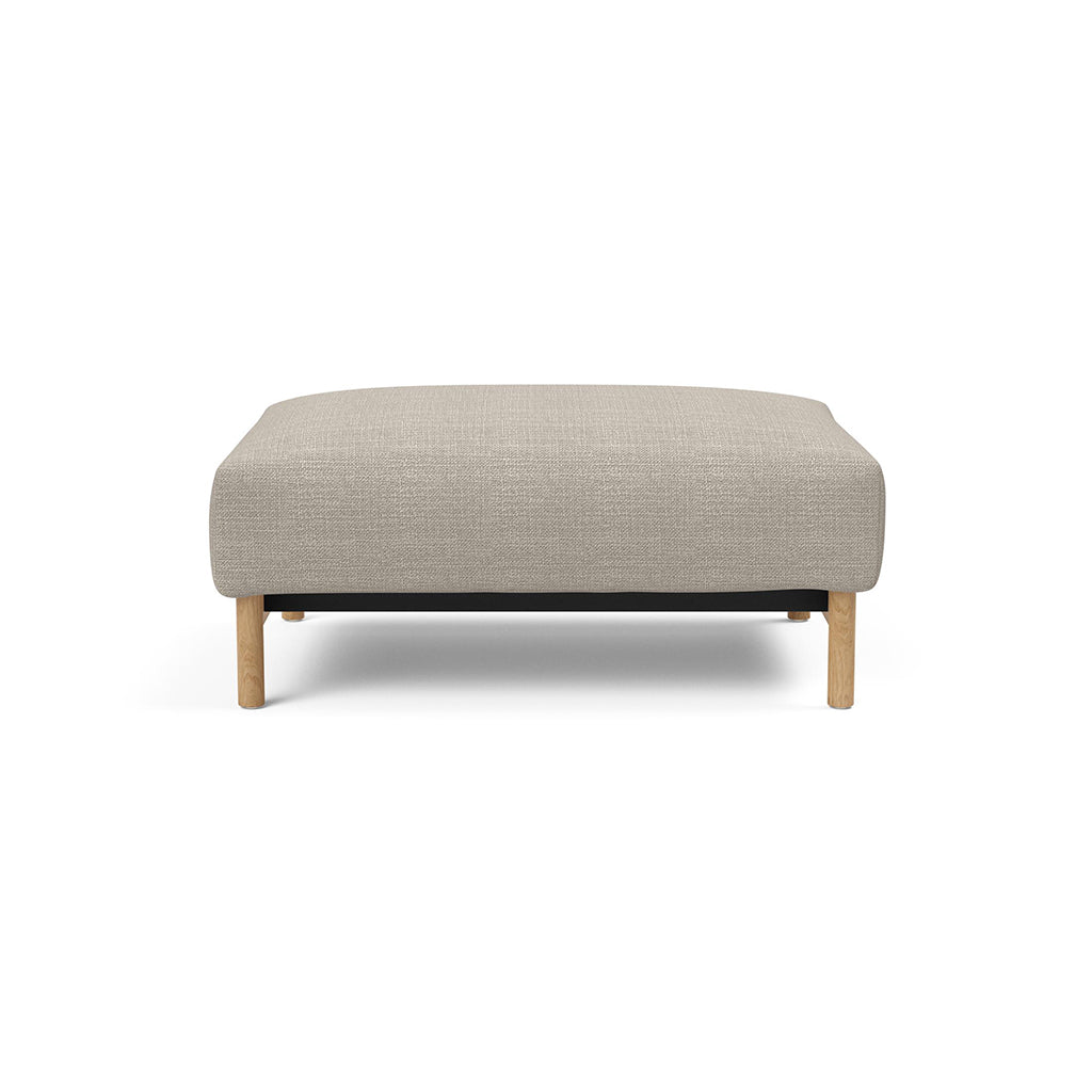 The Decorators: Taburet otoman Malloy Wood Kenya Gravel 75x100 cm