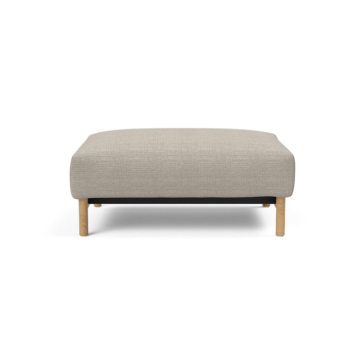 The Decorators: Taburet otoman Malloy Wood Kenya Gravel 75x100 cm