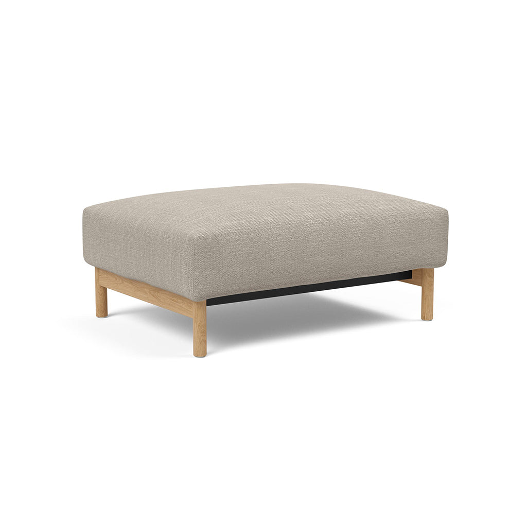 Taburet otoman Malloy Wood Kenya Gravel 75x100 cm
