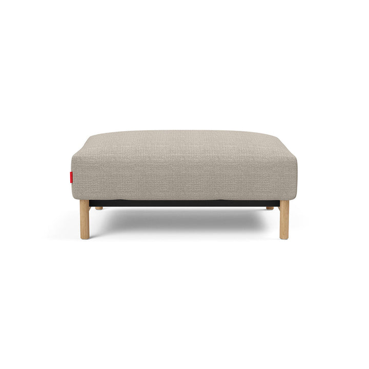 The Decorators: Taburet otoman Malloy Wood Kenya Gravel 75x100 cm