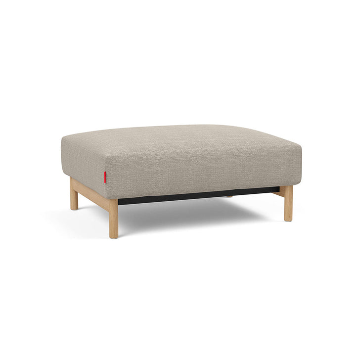 The Decorators: Taburet otoman Malloy Wood Kenya Gravel 75x100 cm