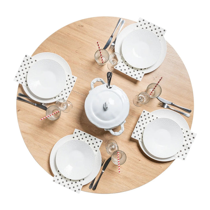 The Decorators: Masa dining rotunda extensibila VOX Simple 110/210x110cm, stejar