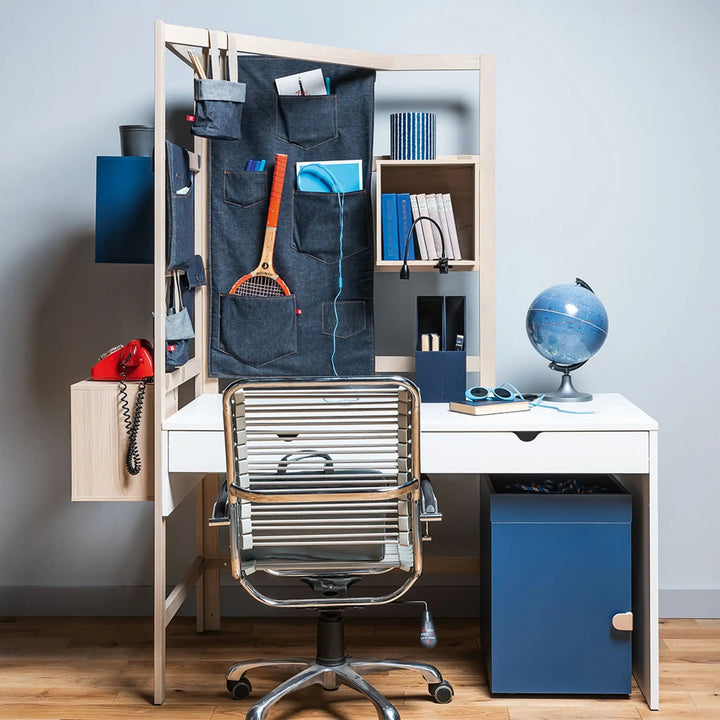 The Decorators: Organizator textil mediu pentru birou VOX Stige, jeans, albastru, 30*51 cm