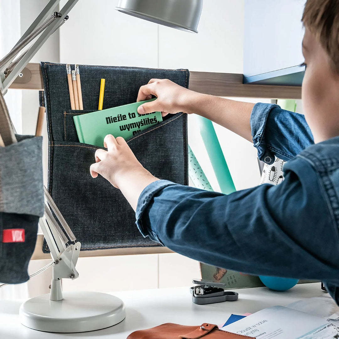 The Decorators: Organizator textil mediu pentru birou VOX Stige, jeans, albastru, 30*51 cm