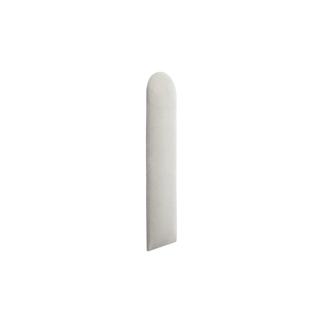 The Decorators: Panou tapitat Oval 1 Villo Soform Catifea gri 15/60 cm