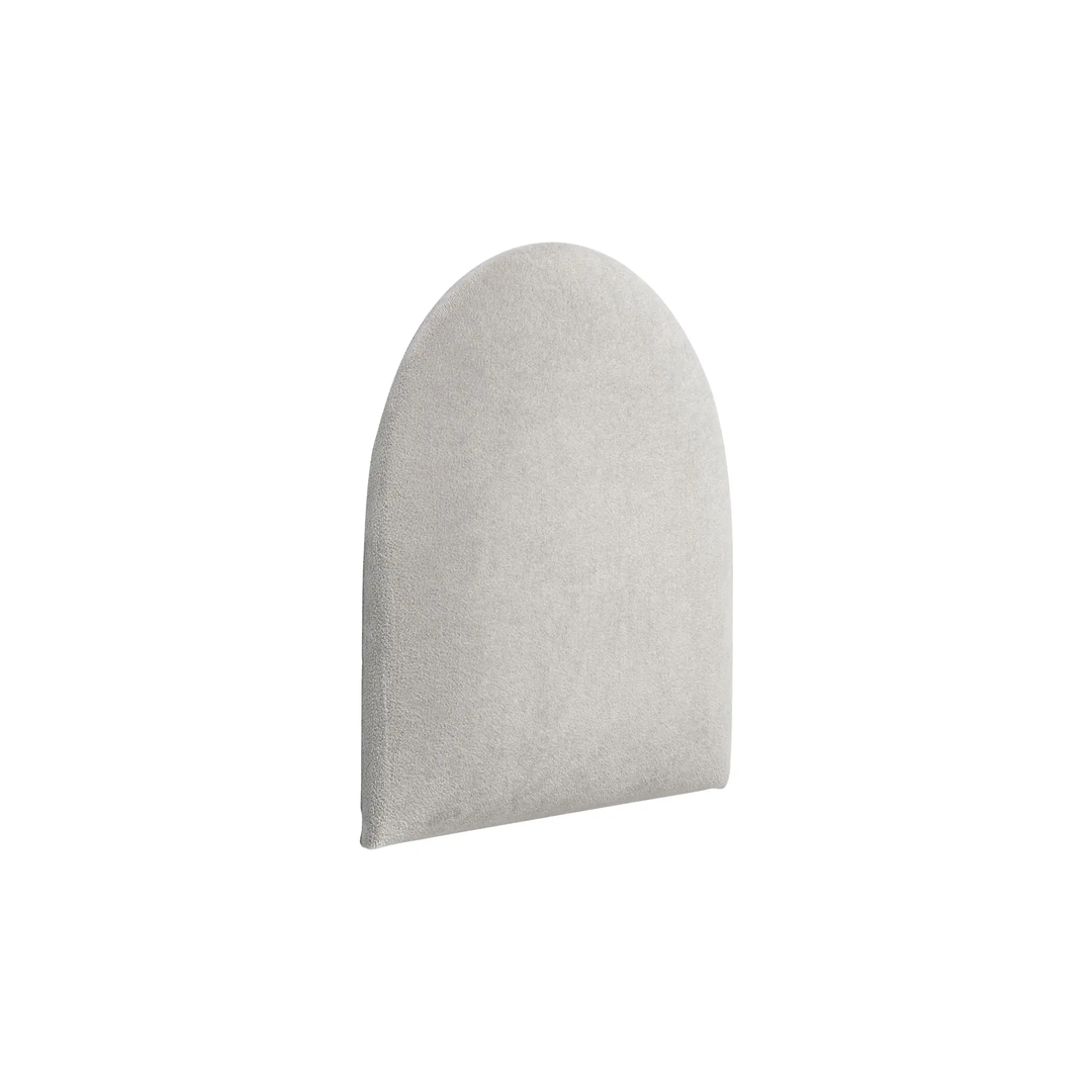 The Decorators: Panou tapitat Oval 2 Villo Soform Catifea gri 30/30 cm