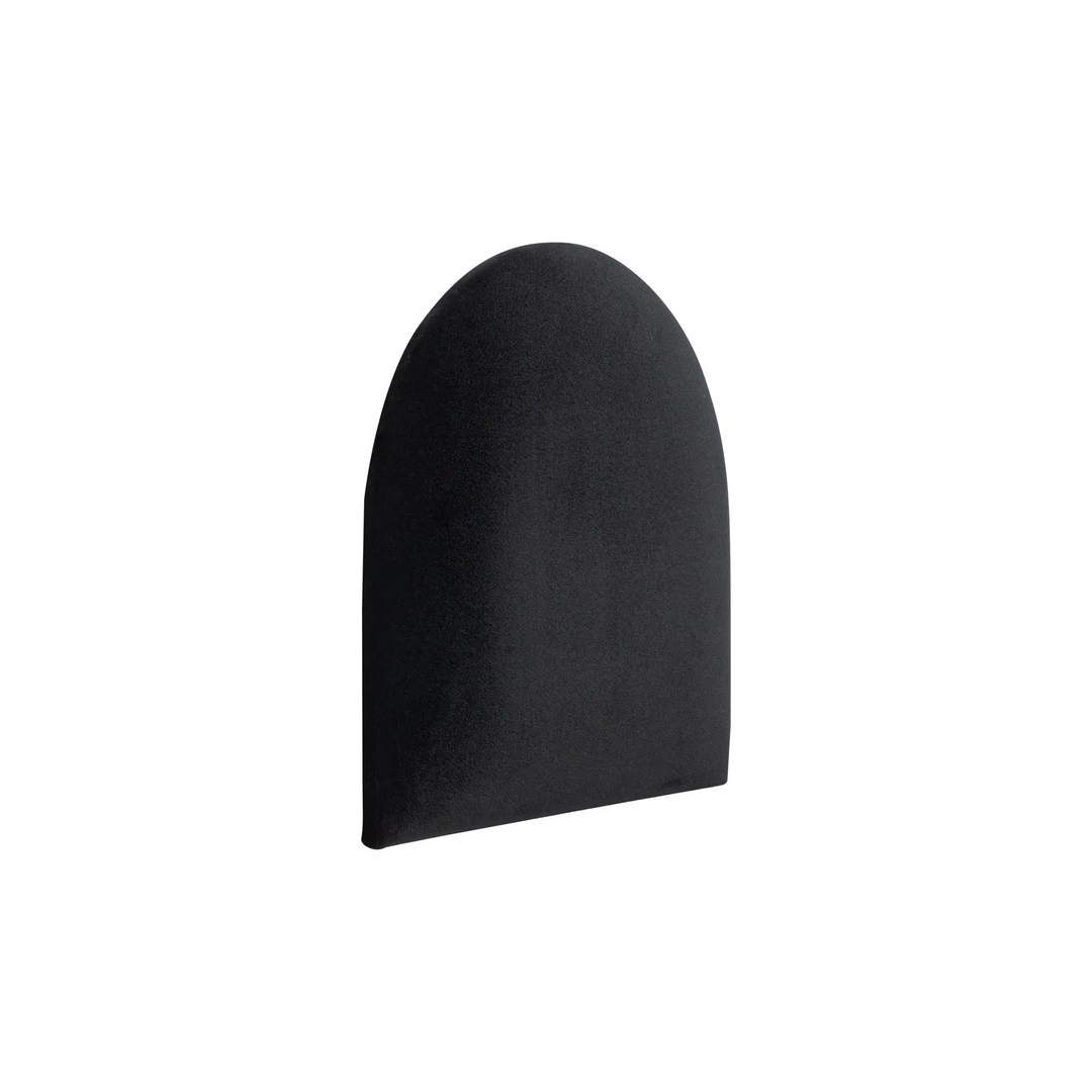 The Decorators: Panou tapitat Oval 2 Villo Soform Catifea neagra 30/30 cm