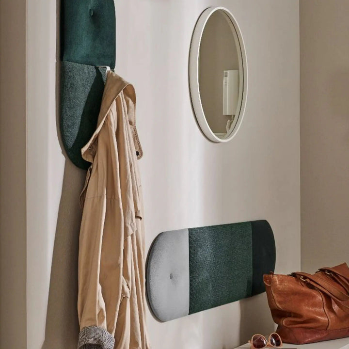 The Decorators: Panou tapitat Oval 2 Villo Soform Tweed grafit 30/30 cm