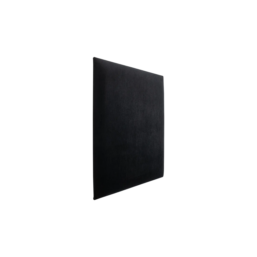 The Decorators: Panou tapitat Regular 3 Villo Soform Catifea negru 60/60 cm